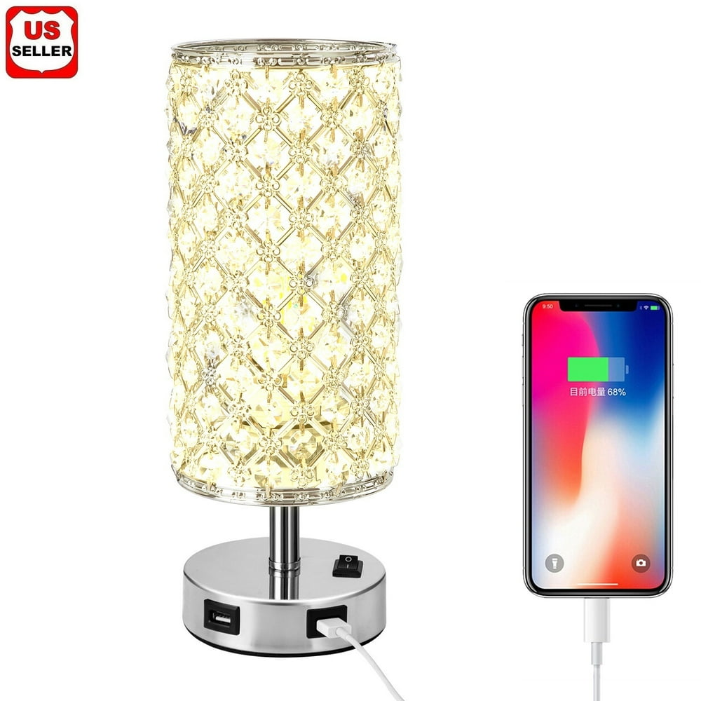 USB Crystal Table Lamp, Modern USB Crystal Table Lamp Sets, Desk Lamp