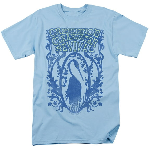 Creedence Clearwater Revival Eponymous Adult 18/1 T-Shirt Light Blue