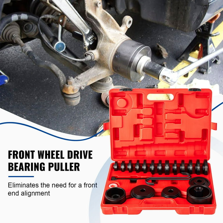 BENTISM FWD Front Wheel Drive Bearing Adapters Puller 25 PCS 45 Steel Press Replacement Installer Removal Tools Kit Wheel Bearing Puller Tool