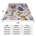 thumbnail image 3 of Salouo Antique Vintage Teapot Coffee Grinder Print Bed Blankets,Flannel Blanket Comfortable Air Conditioning Blanket Lightweight Blanket for Sofa Bed Travel & Couch -60"x50", 3 of 8
