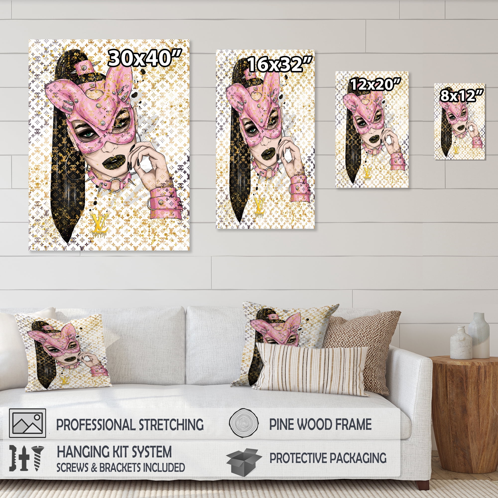 Designart High End Cat Woman I Canvas Wall Art