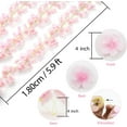 thumbnail image 3 of 6PC 35.4FT Cherry Blossom Flowers Garland for Spring Decoration Artificial Pink Flower Garland Silk Sakura Vines Hanging for Wedding Party Valentine Japanese Home Decor, 3 of 5