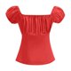 thumbnail image 5 of TaTaai Women's Ruffle Sleeve Top, Soft Cotton Lightweight, Relaxed Fit, Short Sleeve V-Neck, Solid Color, Casual Trendy Spring Summer Multi-Color Gift, 5 of 6