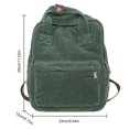 thumbnail image 2 of Bolso de hombro doble para mujer pana suave múltiples bolsillos para adolescentes niñas y niños, 2 of 9