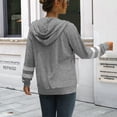 thumbnail image 4 of Women's Sweatshirt Tops Casual Zipper Hoodies Long Sleeve Shirt Hooded Sweatshirts S-XXL, 4 of 4
