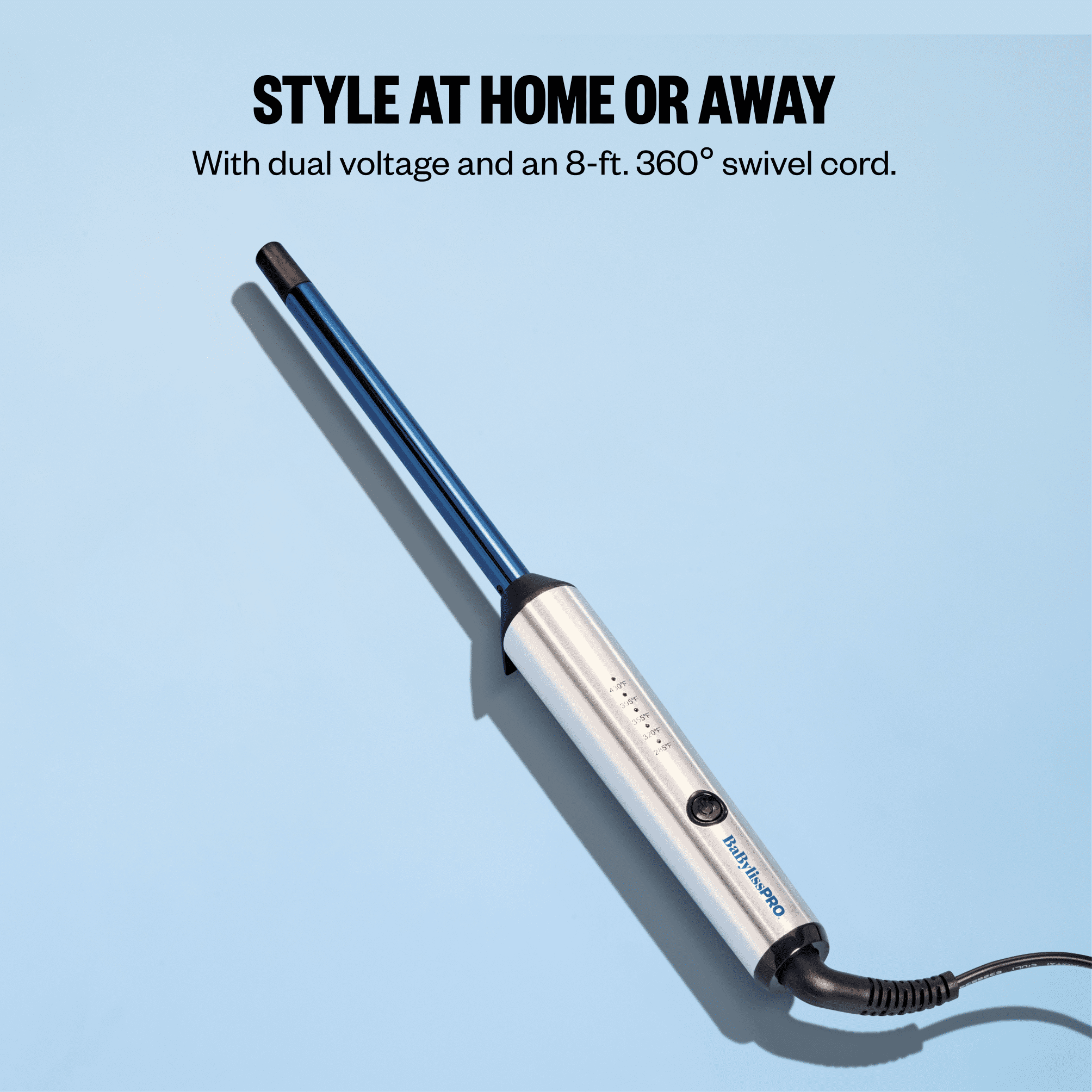 BaBylissPRO Nano Titanium Small Curling Iron, ½” Barrel, All Hair Types, 1 Count