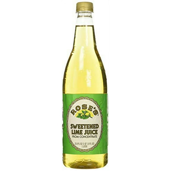 Rose's Sweetened Lime Juice, 1 Liter (33.8 Fluid Ounces) Plastic Bottle (Pack of 2)