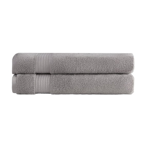 Ozdilek 2-Piece Bath Towels, 30x60 550GSM– 30x60 Inches, 100% Turkish Cotton, Luxury Quick Dry, Extra Large, Fade-Resistant, Eco-Friendly, Spa Towel, Cotton Towel (Light Grey)