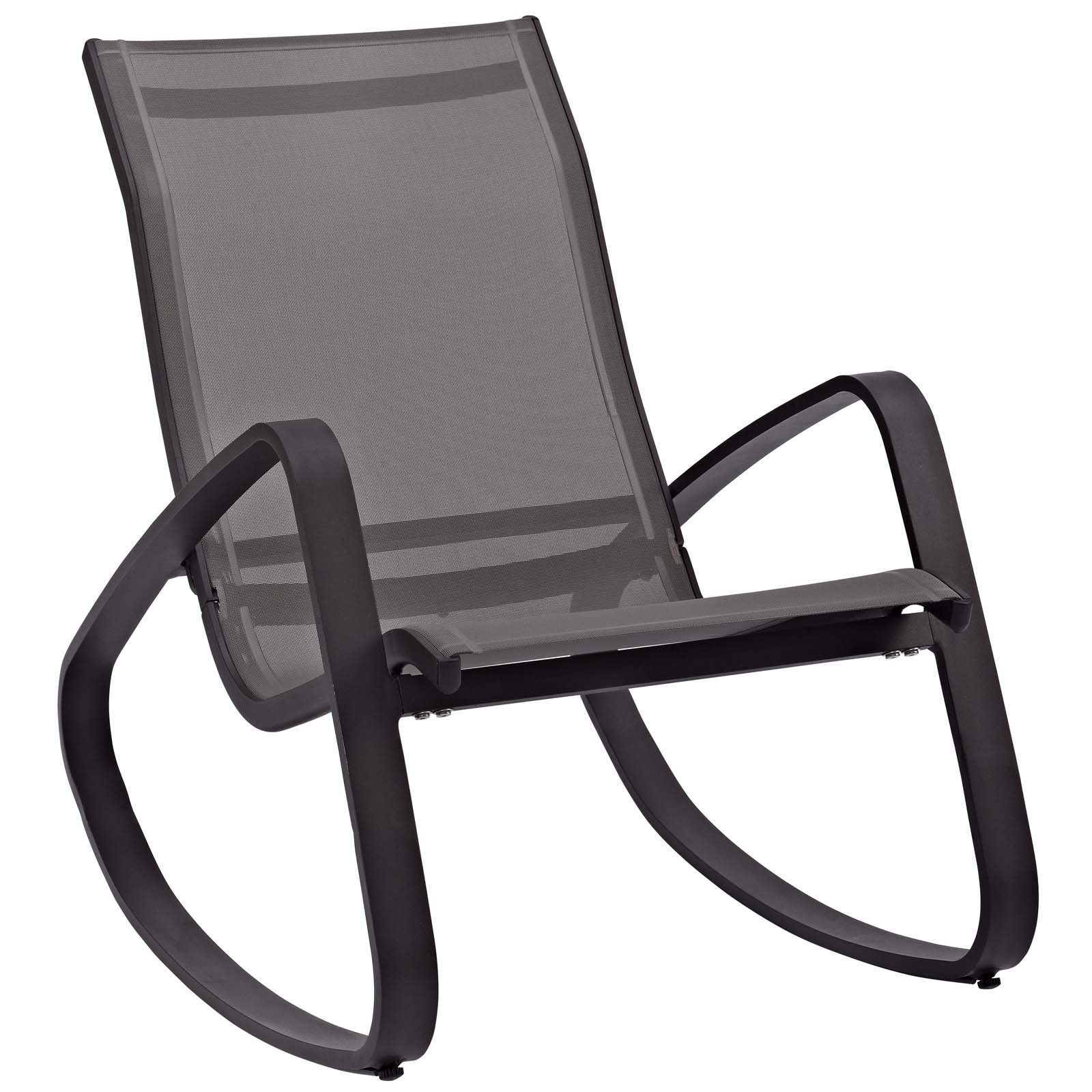 Modern Contemporary Urban Design Outdoor Patio Balcony Garden Furniture Lounge Chair Set, Set of Two, Aluminum Metal Steel, Black - image 3 of 6