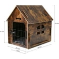 thumbnail image 2 of Dog House Indoor for Small Dogs or Cats, Cozy Wooden Design, Small Indoor Bed House, with Air Vents and Elevated Floor Warm Dog Cave, 2 of 14