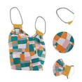 thumbnail image 3 of Unique Bargains 1 Pc Plaid Body Scrub Towel Exfoliating Towel Yellow Orange, 3 of 6
