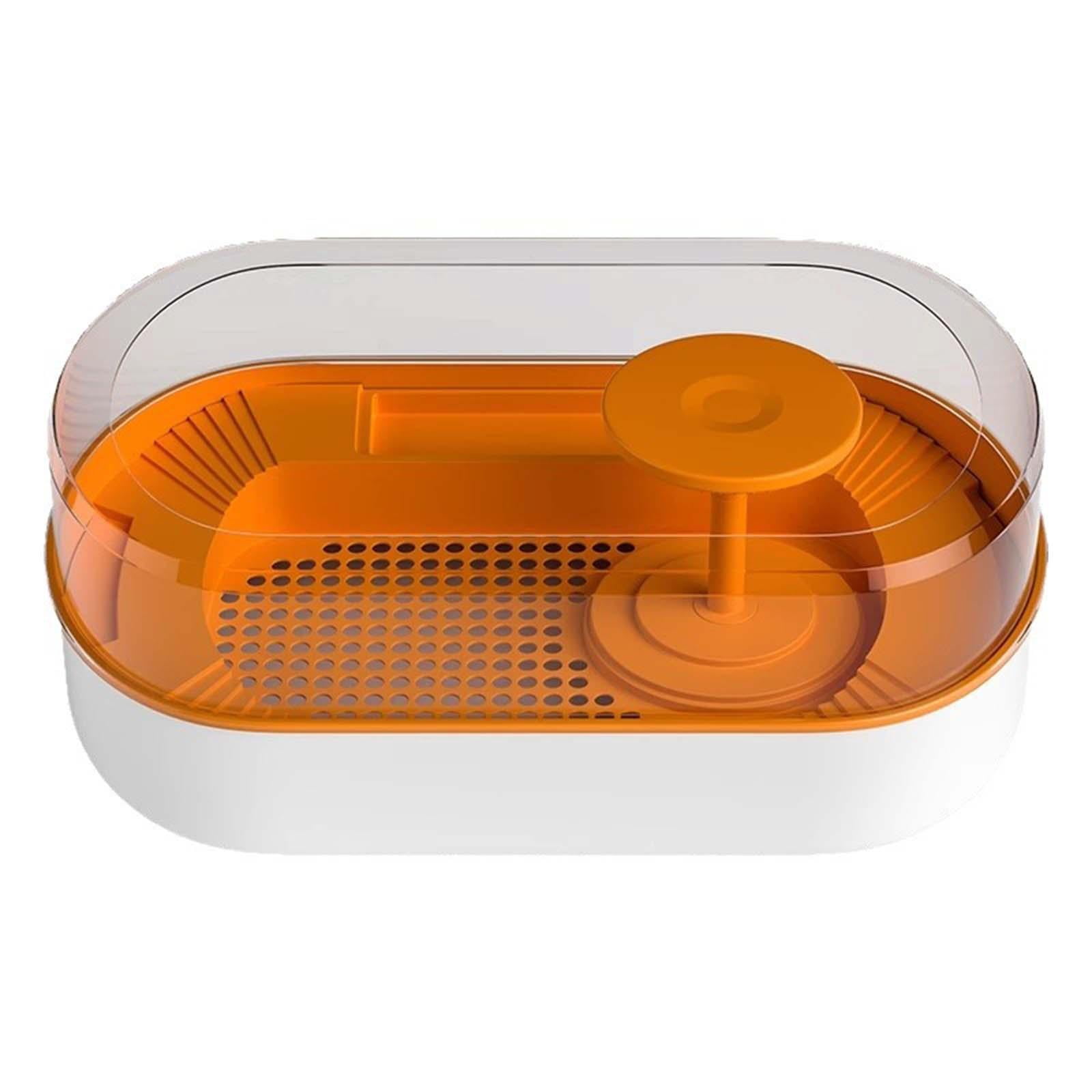 Fzaqwen Reptile Habitats Turtle Tank Terrapin Feeding Box Frog Terrapin Lake Pet Turtle orange