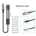 3Pin to 2RCA Y Splitter Patches Cable Unbalanced 2RCA Male to 3Pin Male ...