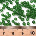 thumbnail image 3 of 8/0 Glass Seed Beads Frosted Colors Round Green 3mm, 3 of 5