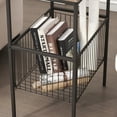 thumbnail image 6 of Spacious Storage Basket and Shelf Storage Organizer Wood and Metal End Table, 6 of 6