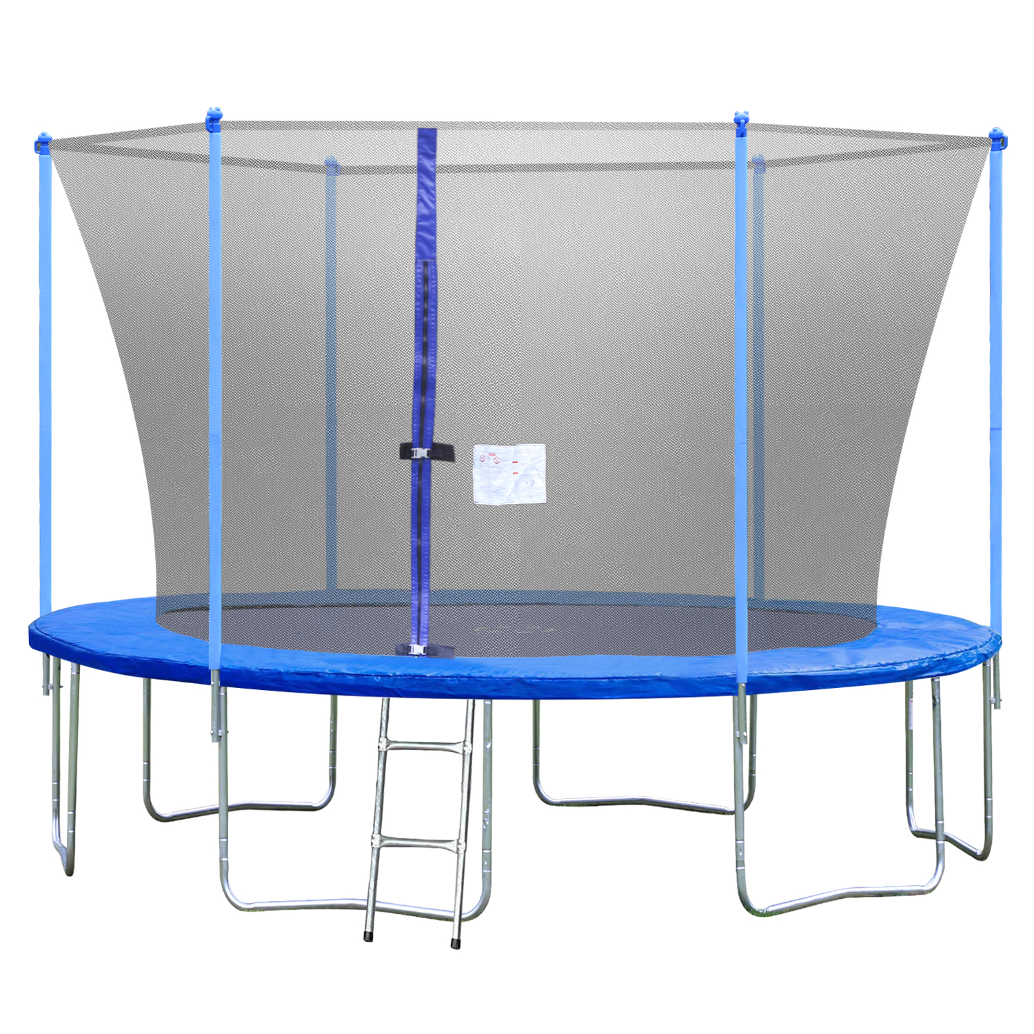NOUVCOO Outdoor Trampoline with Enclosure Net Fitness Trampoline with PVC Spring Cover