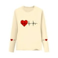 thumbnail image 2 of Girls Future Doctor Shirt Heartbeat EKG Graphic Long Sleeve Tee Soft Stretchy Kids Kids to 14 Years Beige,Size 7-8 T, 2 of 6
