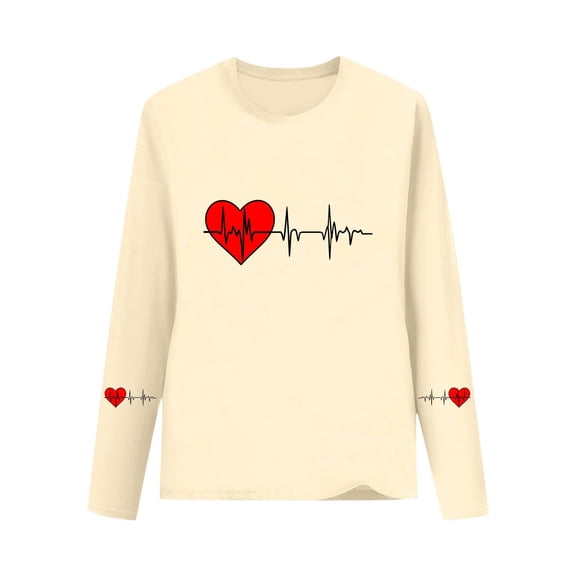 Auroural Girls Clothes Size 8-10 Girls Tops Size 8 Long Sleeve CUHK Printed Round Neck Top For Spring And Summer Casual Pullover Boys And Girls Long Sleeved Base Shirt Beige