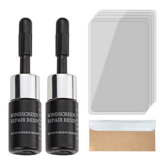 2 Pieces Windshield Crack Repair Automotive Repair Fluid Glue Black