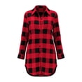 thumbnail image 4 of Jacket for Women Baeitkot Relaxed Fit Plaid Shacket Button Down Lapel Tops Lightweight Casual Outwear with Pockets, 4 of 7