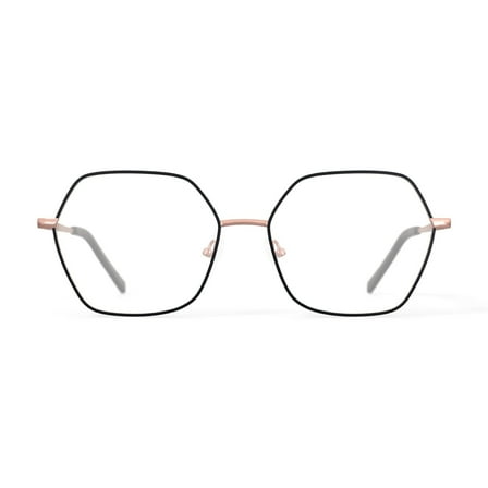 Keo Women’s Koda Oversized Prescription Eyeglasses with Case, Rose Gold/Black