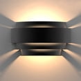 thumbnail image 1 of Apliques de pared Lámpara de interior Lámpara de pared moderna Iluminación Downlight negro para sala de estar Dormitorio Pasillo Pasillo, atenuación tricolor (bombilla incluida), 1 of 5