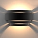 thumbnail image 1 of Apliques de pared Lámpara de interior Lámpara de pared moderna Iluminación Downlight negro para sala de estar Dormitorio Pasillo Pasillo, atenuación tricolor (bombilla incluida), 1 of 5