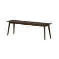 thumbnail image 3 of Plank+Beam 59" Mid Century Modern Solid Wood Dining Bench, Entryway Bench, Dining Room Bench, Walnut, 3 of 6