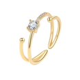thumbnail image 2 of YYKihy Japan And South Version Of The Fashion Design Star Track Zirconia Ring Female Flash Diamond Intertwined Openings Ladies Ring, 2 of 6