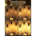 thumbnail image 4 of SHILIU-Outdoor Light String,30FT Dimmable Outdoor String Lights with 15+1 Shatterproof ST38 LED Vintage Edison Bulbs,2200K Connectable Hanging Lights for Deck Porch Bistro Gazebos Balcony Garden, 4 of 4