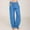 Blue, variant on Tqcoqu Women's Casual Cotton Linen Pants Lightweight Summer Loose Fit Elastic Waist Plus Size Solid Lounge Long Trousers,Black,Men's S-XXXL