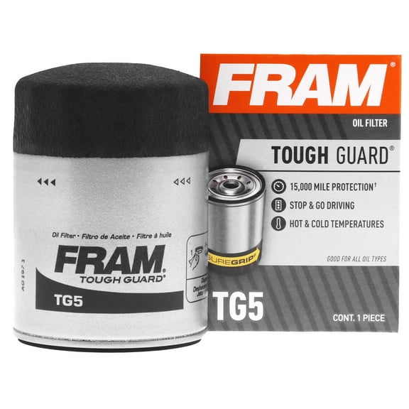 FRAM Tough Guard Filter TG5, 15K Miles, Replacement Oil Filters, Fit for Selected Vehicles