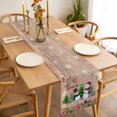 thumbnail image 3 of Christmas Table Runner 36 Inches Long Farmhouse Dress Scarves, Snowman Snowflake Xmas Tree Winter Wooden Dining Tablerunner for Coffee Table/Kitchen Island/Party Décor, Small 13" x 36", 3 of 8