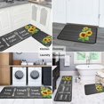 thumbnail image 4 of 2 Pieces Sunflower Kitchen Rugs and Mats Sunflower on the Wooden Kitchen Decor Farmhouse Anti Fatigue Mat Non Skid Washable Standing Mat Live Laugh Love Kitchen Rugs17x30+17x47inch, 4 of 7
