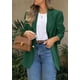 thumbnail image 4 of Blazer PRETTYGARDEN 2025 para mujer, casual, de negocios, color verde oscuro, 4 of 5
