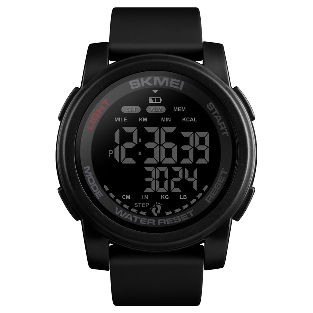 SKMEI 1469 Analog Digital Watch Man Sport Watch 50M Waterproof Pedometer Monitor Calories Monitor Smart Bracelet Fashion Alarm Couple Wrist Watch Sport Band Walmart