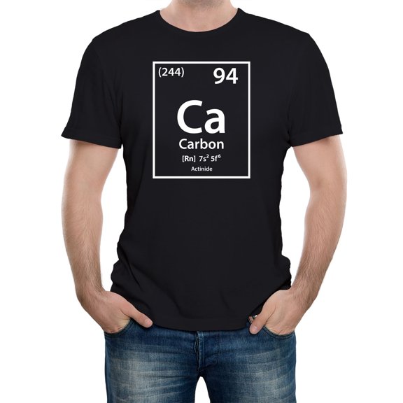 Reality Glitch Carbon Element T-Shirt – Funny Periodic Table Science Chemistry Tee for Men