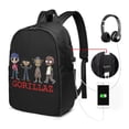 thumbnail image 1 of Mochila de viaje Gorillaz para portátil, resistente al agua, con puerto de carga USB, ideal para la universidad y la escuela, para hombre y mujer., 1 of 5