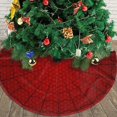 thumbnail image 3 of Guvpev Red Spider Web Christmas Tree Skirt 30" Winter Holiday Tree Mat Holiday Indoor Xmas Party Decorations Home Decor, 3 of 9