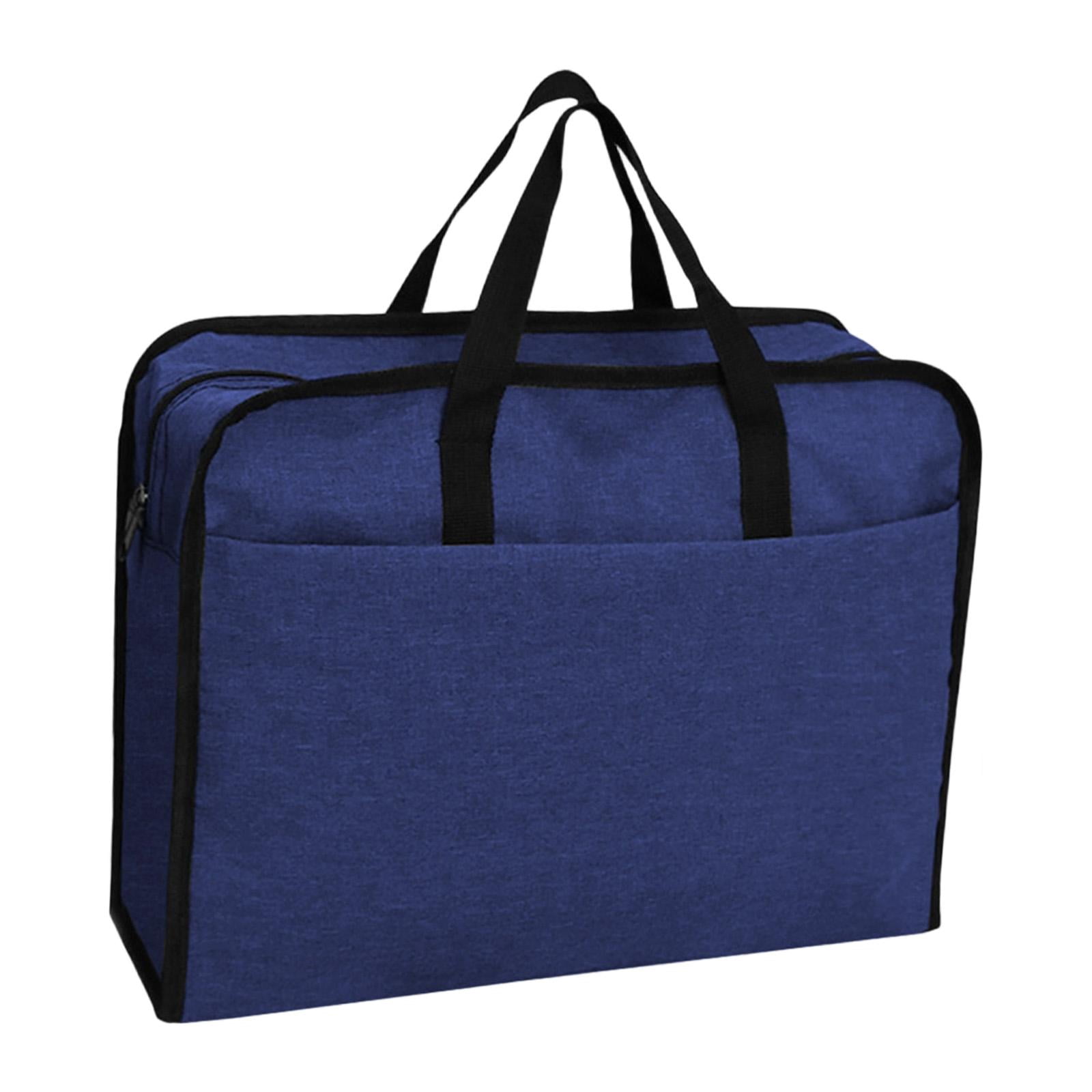 HOMYL Business Briefcase Document Bag Storage Pouch Portable Container Multifunctional Dark Blue 41x13x32cm