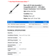 thumbnail image 2 of Rear Left CV Axle Assembly 1 - Compatible with 2011 - 2016 Mini Cooper Countryman 1.6L 4-Cylinder - Autopart Premium, 2 of 2