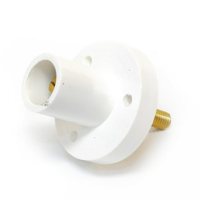 Marinco CLMMRS-BX CLM Cam Type, Mini Panel Mount, 150 Amp, 600 Volt, 3/4" threaded stud, Male - White (B)