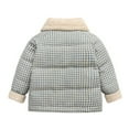 thumbnail image 6 of KYAIGUO Boys Girls Winter Puffer Jacket Outwear for Kids Baby,Kid Lapels Plaid Leisure Outdoor down Outerwear Toddler Warm Winter down Puffer Coat Cute Thick Outerwear for 2-10Years, 6 of 8