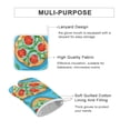 thumbnail image 3 of Fun Pizza Oven Mitts And Pot Holders Sets of 4 Oven Gloves Set Potholders for Kitchen Cooking Baking Grilling Anti Scald Hot Pads And Heat Resistant, 3 of 6