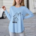 thumbnail image 2 of HCNTES Shirts for Girls Unisex Round Neck Plain Long Sleeve Comfortable White Girls T-shirts(Sky Blue,7-8 Years), 2 of 4