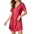 thumbnail image 6 of ZyeKqe Sleep Shirts for Women V Neck Sleeveless Nightgown Casual Lightweight Comfy Loungewear Mini Dress, 6 of 7