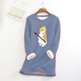 thumbnail image 4 of Mujer Vintage Loungewear Manga Larga Lindo Gato Estampado Blusa Otoño Polar Sudadera Top Odeerbi ODB113100, 4 of 4