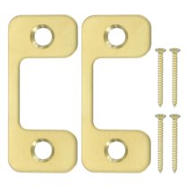 Uxcell Adjustable Door Strike Plate with Screws Stainless Steel for Electronic Locks Gold