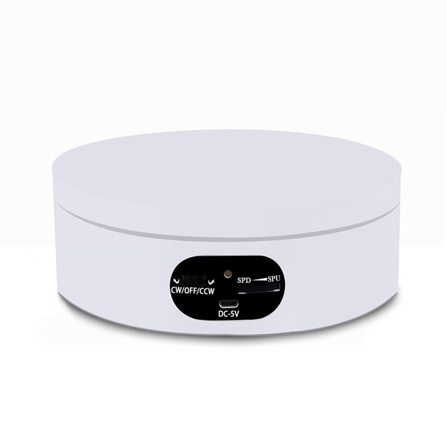 Tocadiscos eléctrico, tocadiscos de 360 grados con ajuste de velocidad deslizante, tocadiscos para fotografía 360, tocadiscos para fotografía de productos, joyas, presentaciones de relojes, 12CM