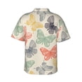 thumbnail image 3 of Daiia Butterfly Hawaiian Shirt for Men Gentle Cotton Regular Short Sleeve Casual-XX-Large, 3 of 9